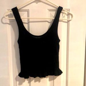 Black Zara ribbed tank top
